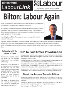 labour leaflet bilton febuary 2009 bnp 